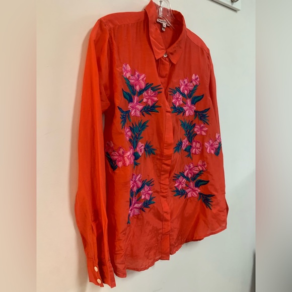 Juicy Couture floral embroidered blouse - Picture 3 of 7